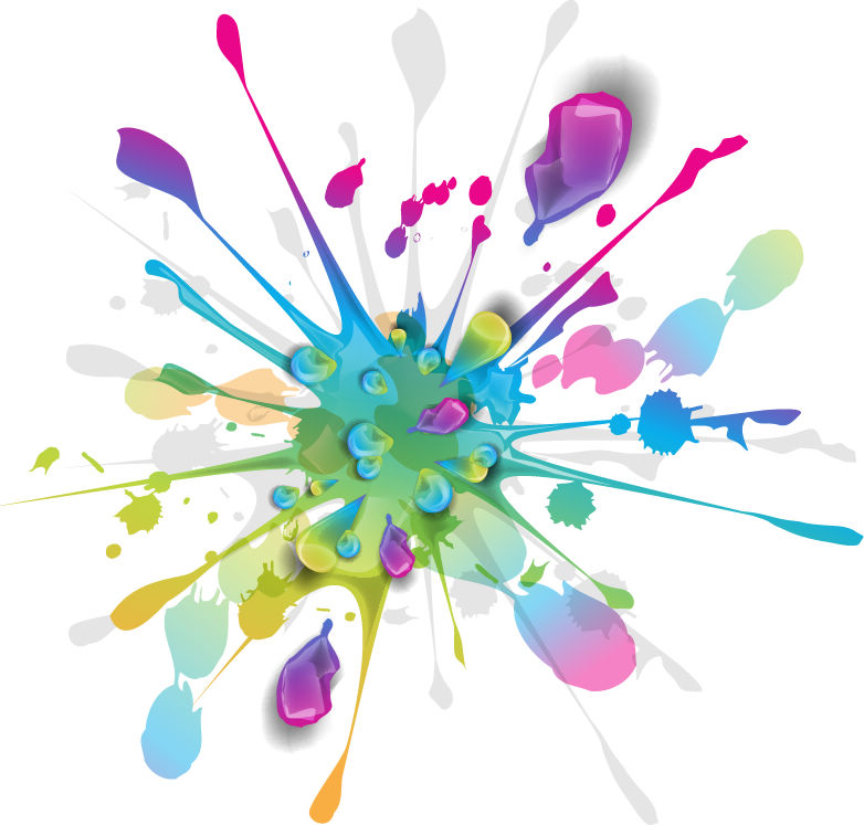 free vector Splashes of Colorful Ink Vector Art